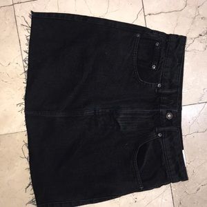 Zara Black Authentic Denim Skirt Small